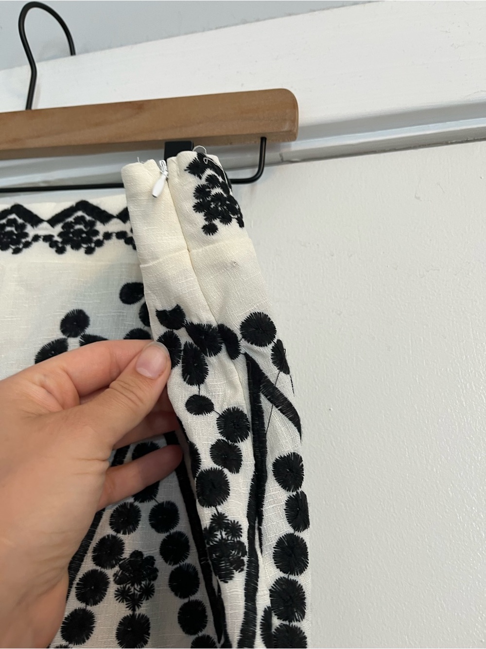Chicwish White and Black Embroidered Scallop Collar Top & Shorts Set - Picture 9 of 12